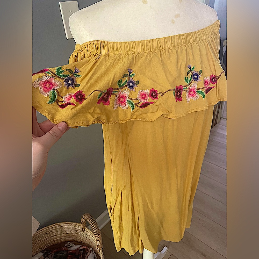 Umgee Embroidered Off-Shoulder Mini Dress - Picture 3 of 6